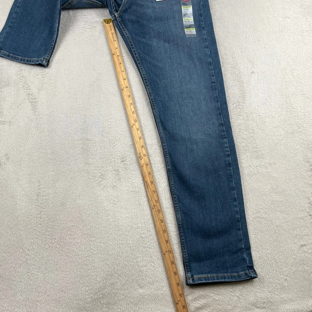 New Levis 502 Jeans Men 31x30 Regular Fit Blue Dark Wash Flex Stretch NWT